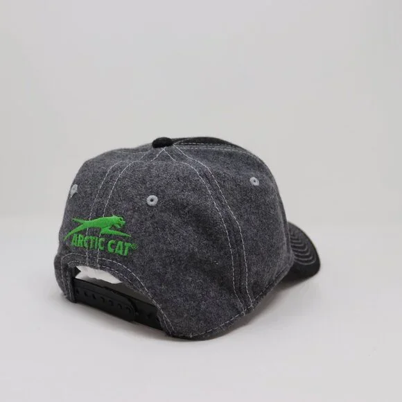 Arctic Cat Wool Hat Men's Baseball Cap Gray & Green - Picture 6 of 10